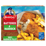 Birds Eye Battered Haddock Fish Fillets x4 440g - McGrocer