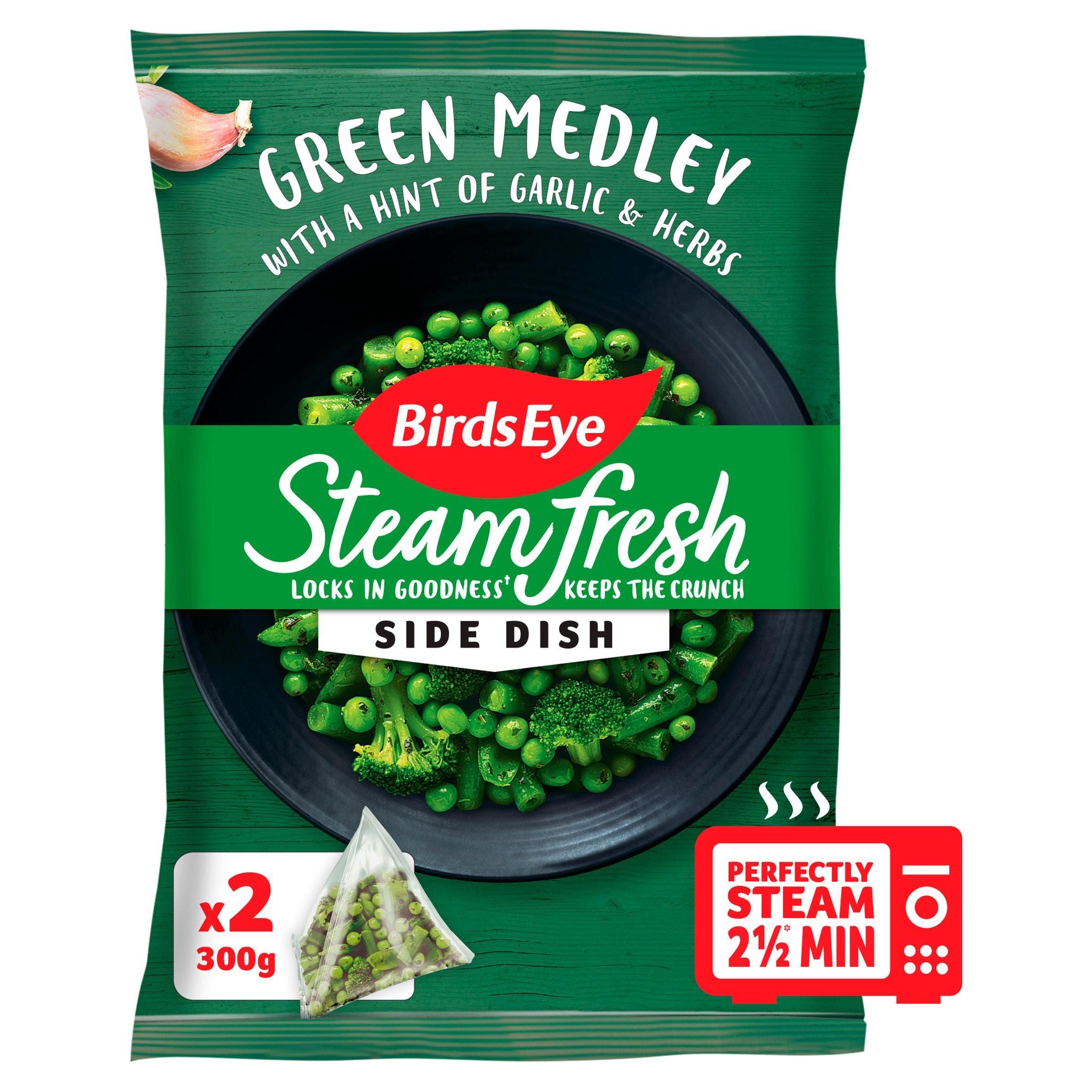 Birds Eye Steamfresh Green Medley Steam Bags x2 300g - McGrocer