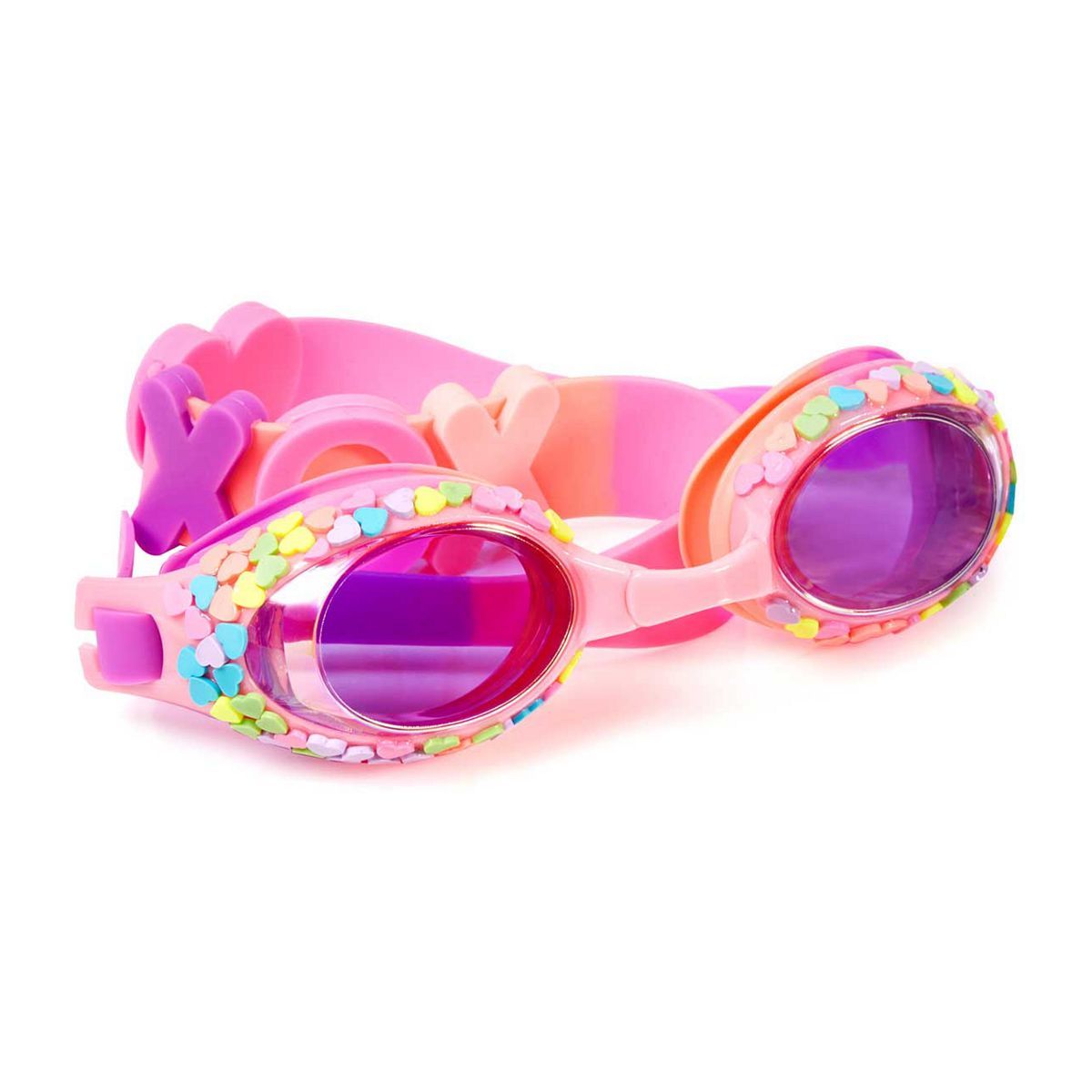 Bling2o - Candy Hearts - Hugs & Kisses Pink Swimming Goggles - McGrocer