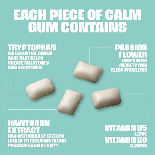 BLOCKHEAD Calm Gum - 12 Pack (84 Pieces) - McGrocer