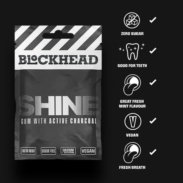 BLOCKHEAD Shine Gum - 12 Packs (84 Pieces) - McGrocer