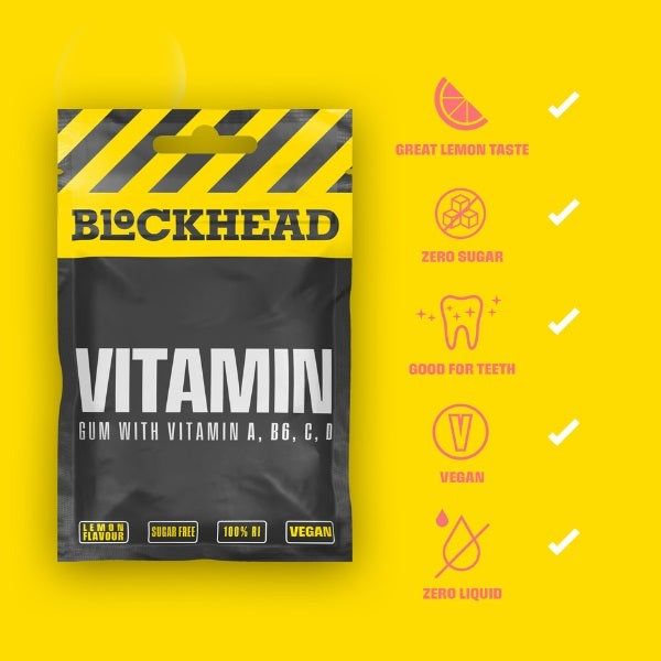 BLOCKHEAD Vitamin Gum - 12 Pack (120 Pieces) - McGrocer