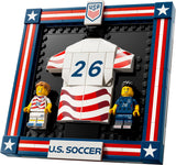 LEGO US soccer jersey building set 43033, imported from the UK