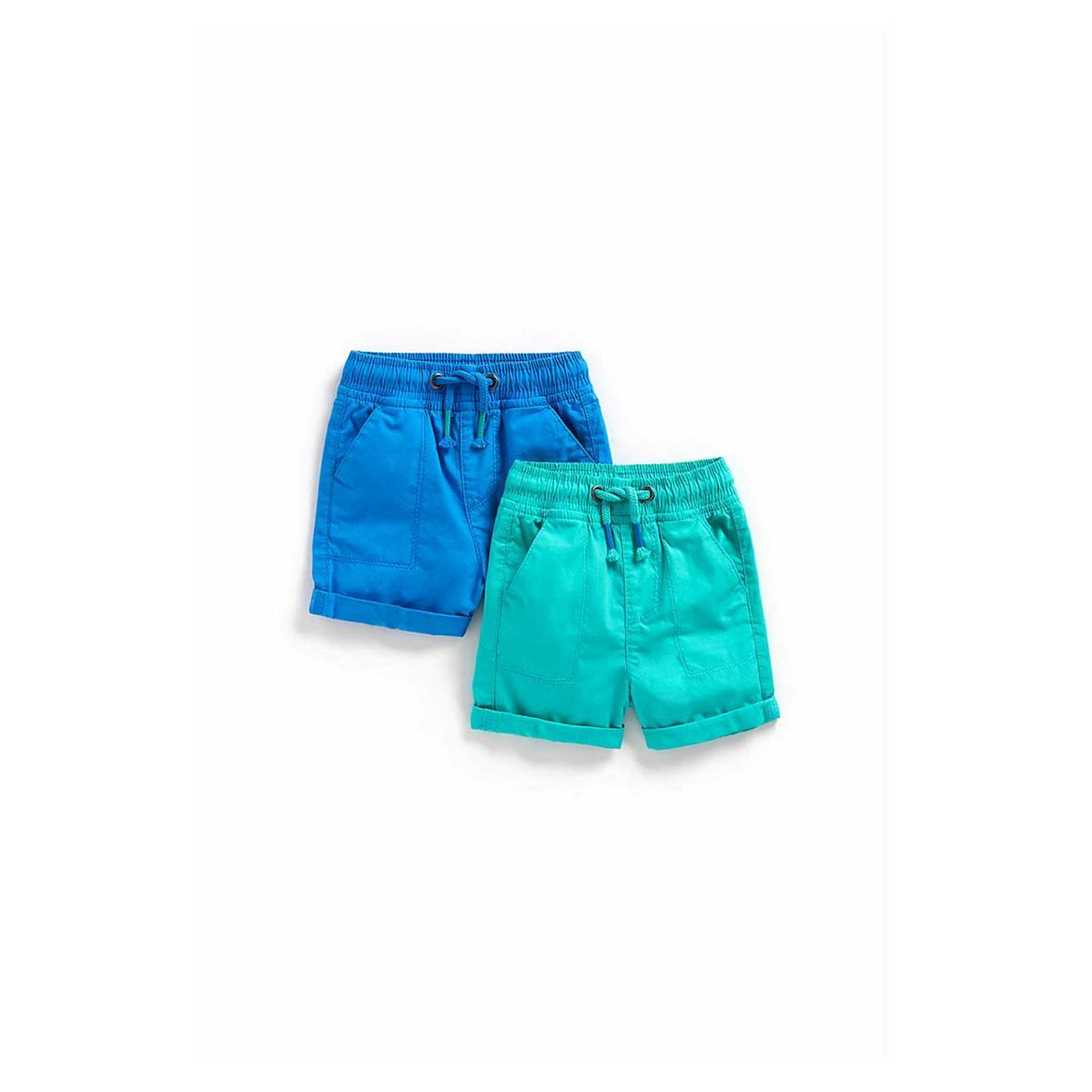 Blue and Green Poplin Shorts - 2 Pack - McGrocer