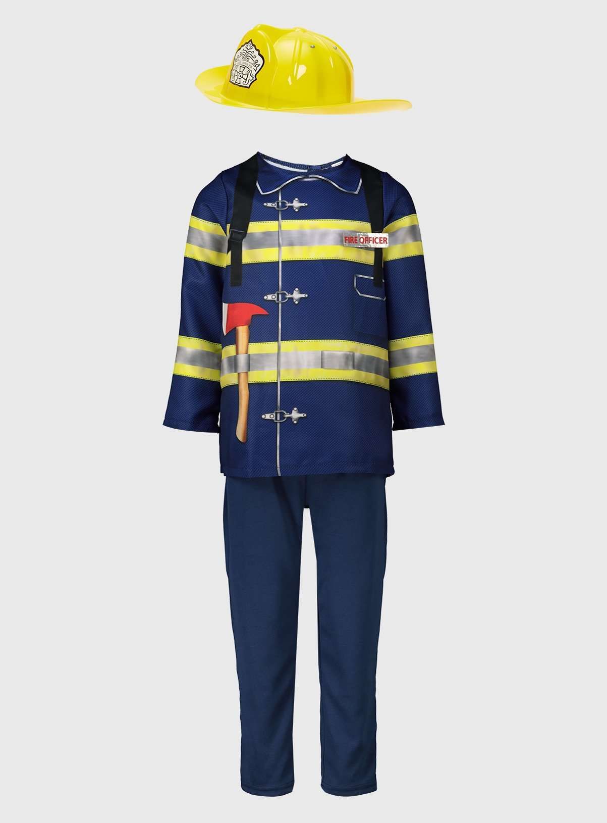 Blue Fire Officer Costume Set 5-6 years - McGrocer