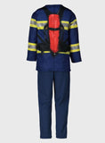 Blue Fire Officer Costume Set 5-6 years - McGrocer