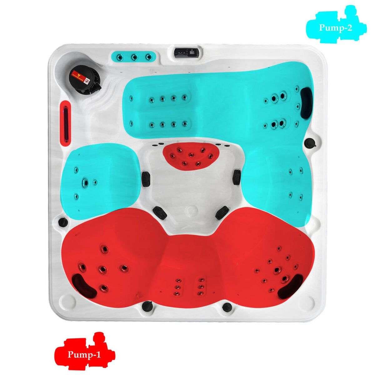 Blue Whale Spa Olive Bay 54-Jet 6 Person Hot Tub - Delivered and Installed - McGrocer