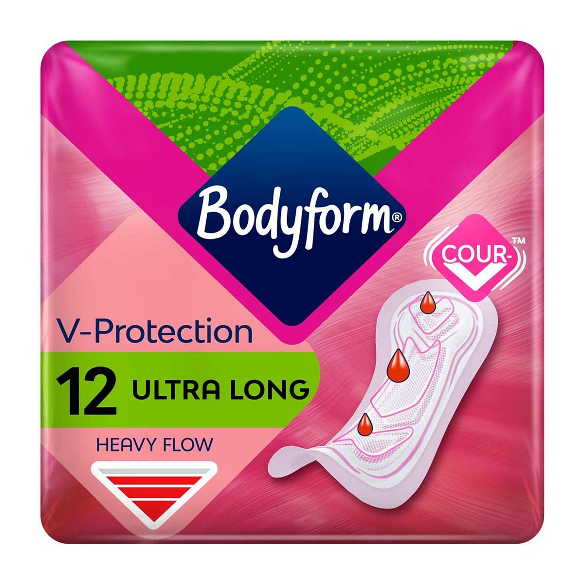 Bodyform Cour-V Ultra Long Sanitary Towels 12 pack - McGrocer