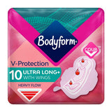 Bodyform Cour-V Ultra Long Sanitary Towels Wings 10 pack - McGrocer