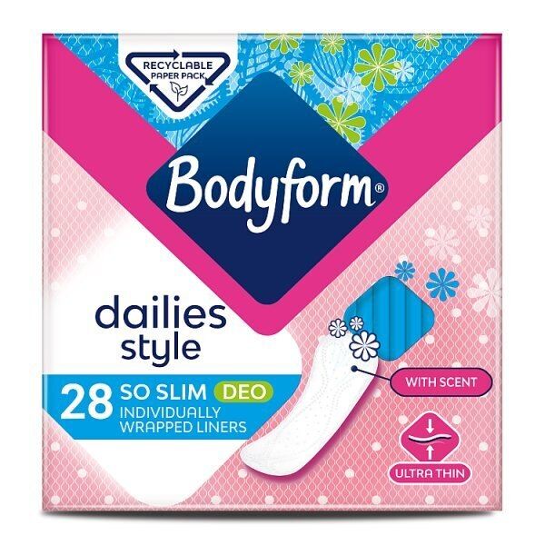 Bodyform Dailies So Slim Scented Panty Liners 28 pack - McGrocer