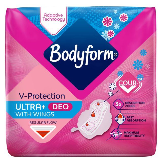 Bodyform Ultra Normal Scented Sanitary Towels Wings 10 per pack - McGrocer