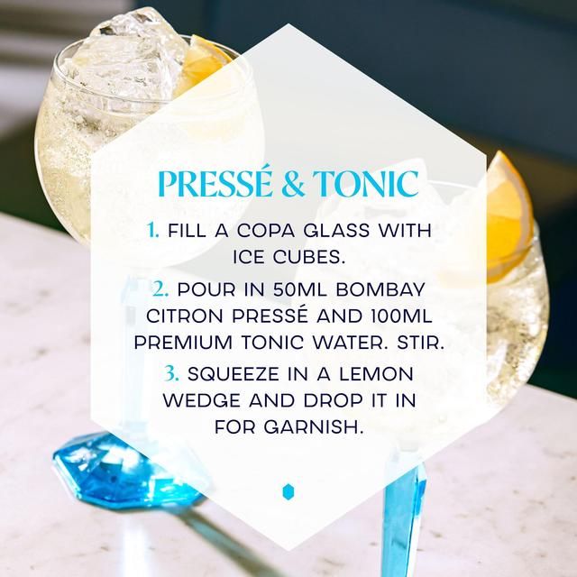 Bombay Citron Presse Mediterranean Lemon Distilled Gin 70cl - McGrocer
