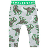 Bonds Leggings T-Rex & Friends New Grey Marle 0-3 months - McGrocer