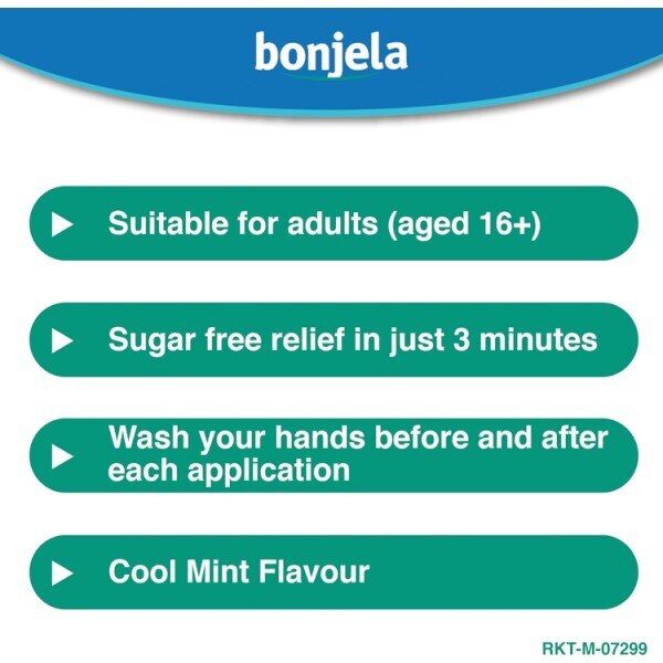 Bonjela Adult Mouth Ulcer Pain Relief Cool Mint Gel 15g - McGrocer