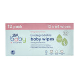 Boots Baby Fragrance Free Biodegradable soft baby wipes, 64x12 pack = 768 wipes - McGrocer