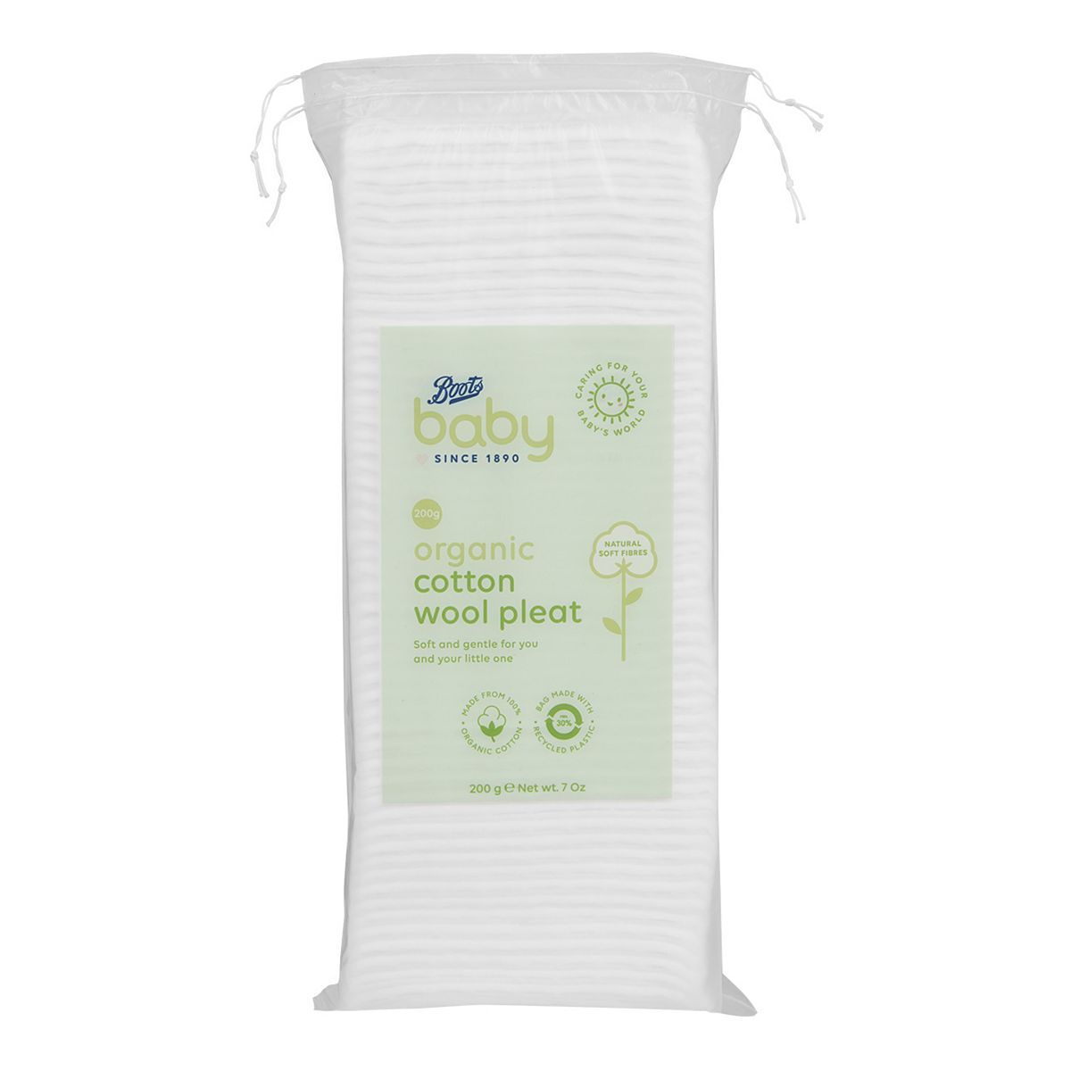 Boots Baby Organic Cotton wool Pleat 200g - McGrocer