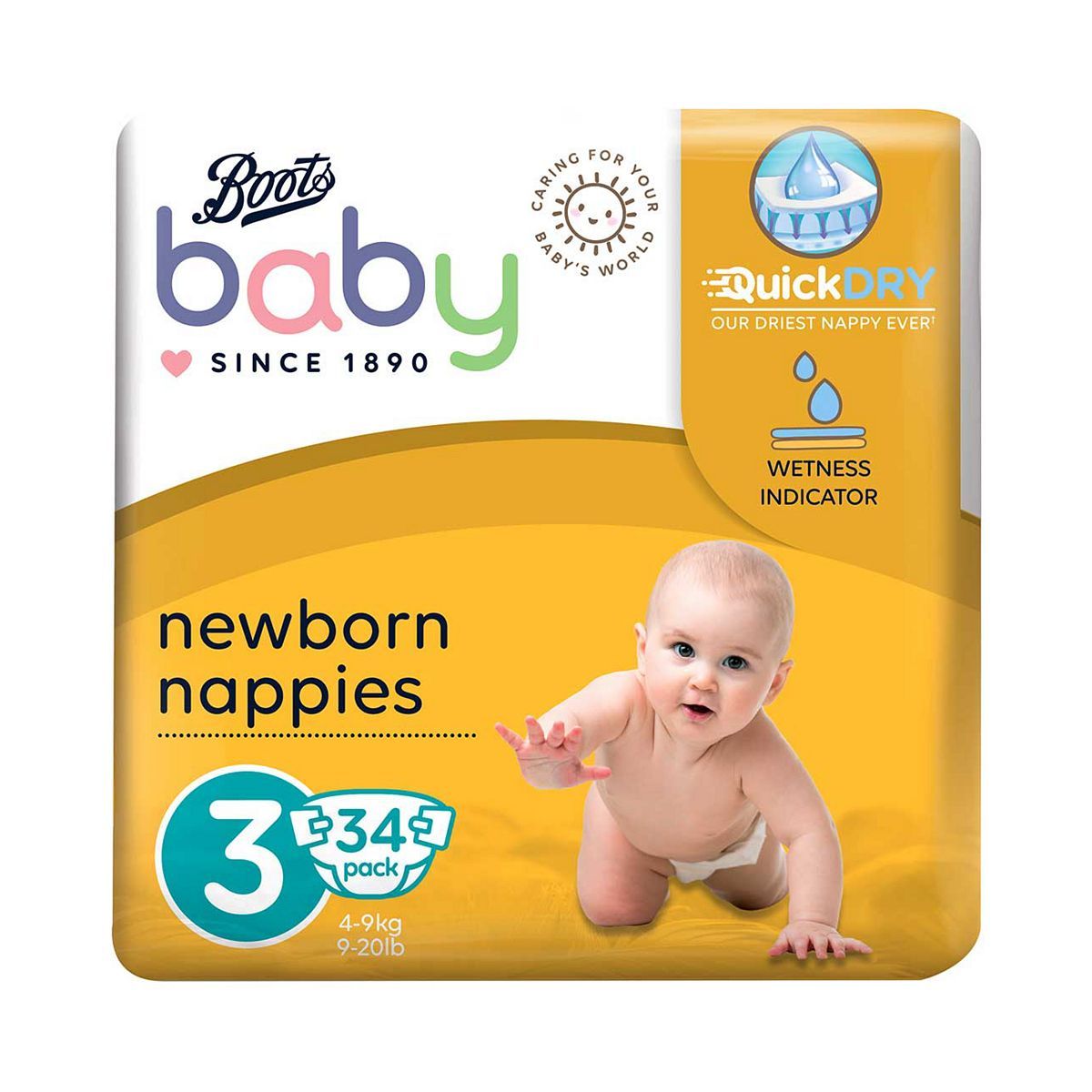 Boots Baby Super Dry Midi Nappies Size 3 34s - McGrocer