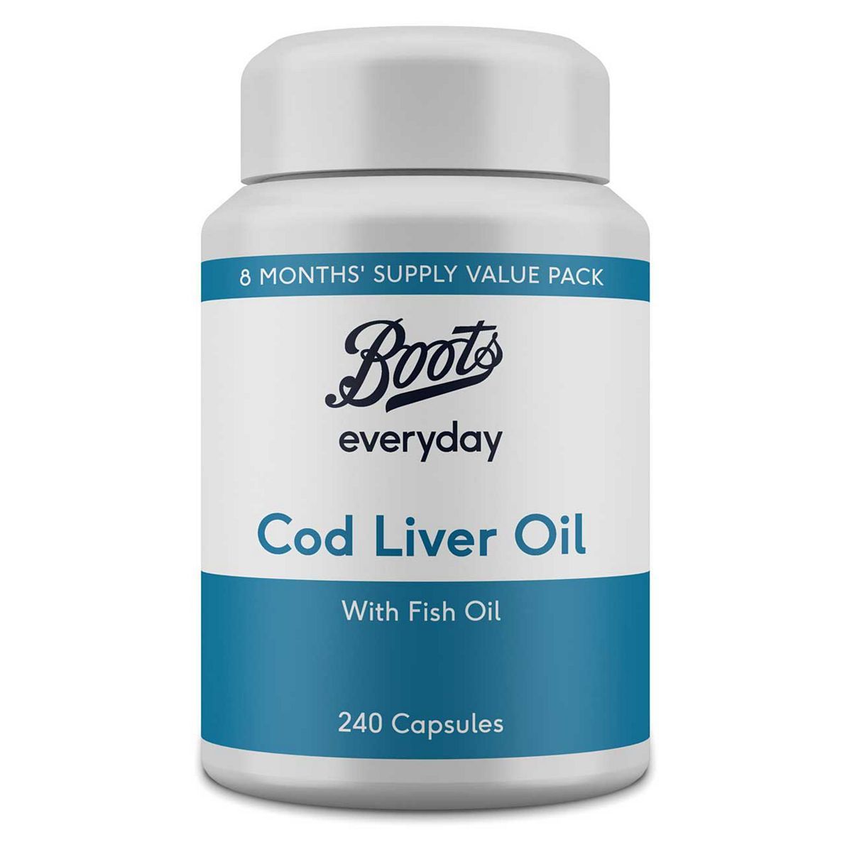 Boots everyday Cod Liver Oil 240 Capsules - McGrocer