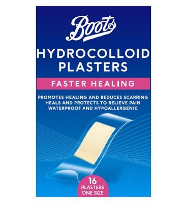 Boots Faster Healing Hydrocolloid Plasters - 16 Pack - McGrocer