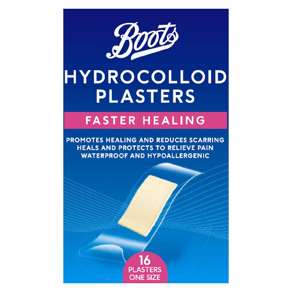 Boots Faster Healing Hydrocolloid Plasters - 16 Pack - McGrocer