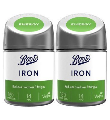Boots Iron 14mg Bundle: 2 x 180 Tablets (1 year supply) - McGrocer
