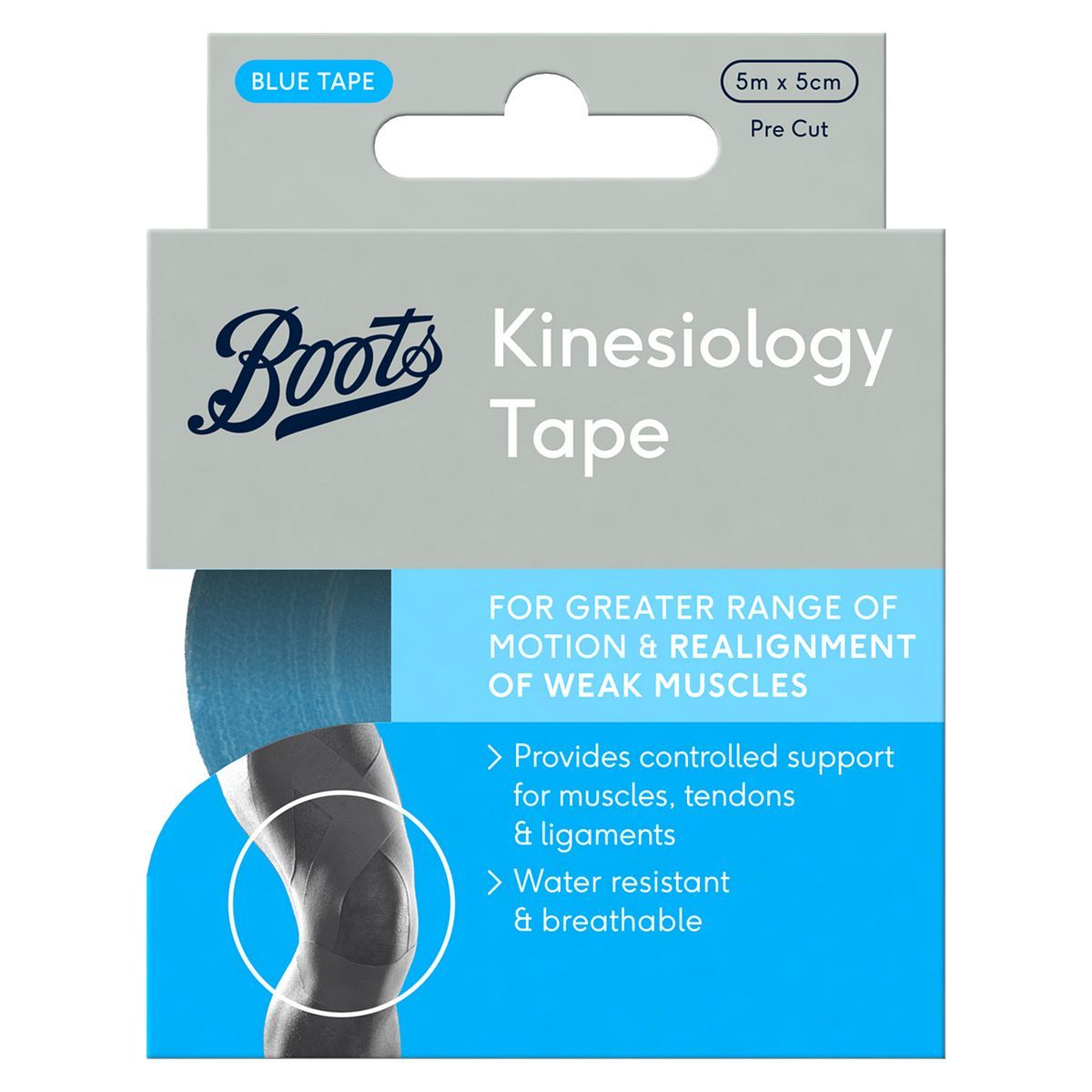 Boots Kinesiology Tape 5cm x 5m - Blue - McGrocer