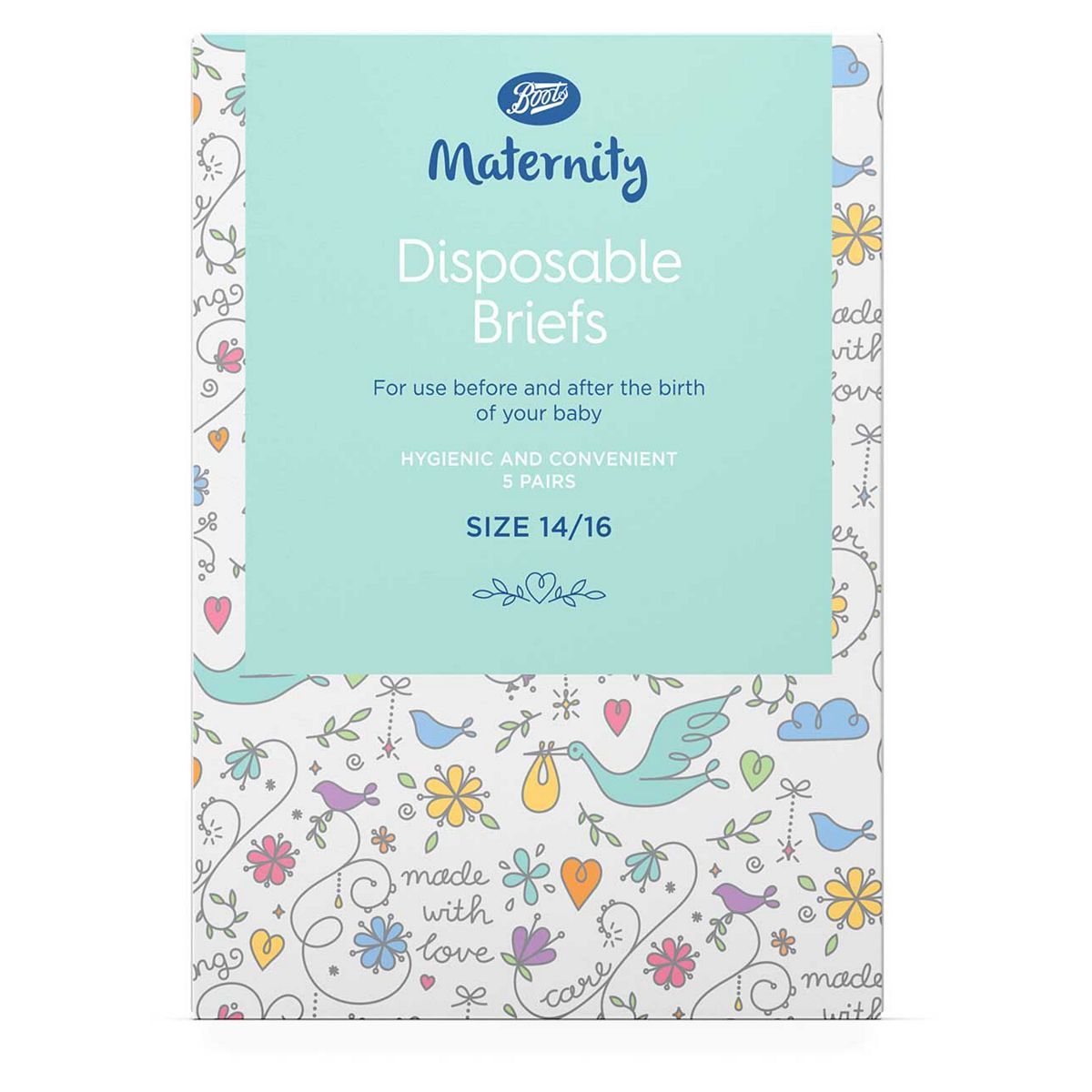 Boots Maternity Disposable Briefs Size 14/16 - 5 Pack - McGrocer