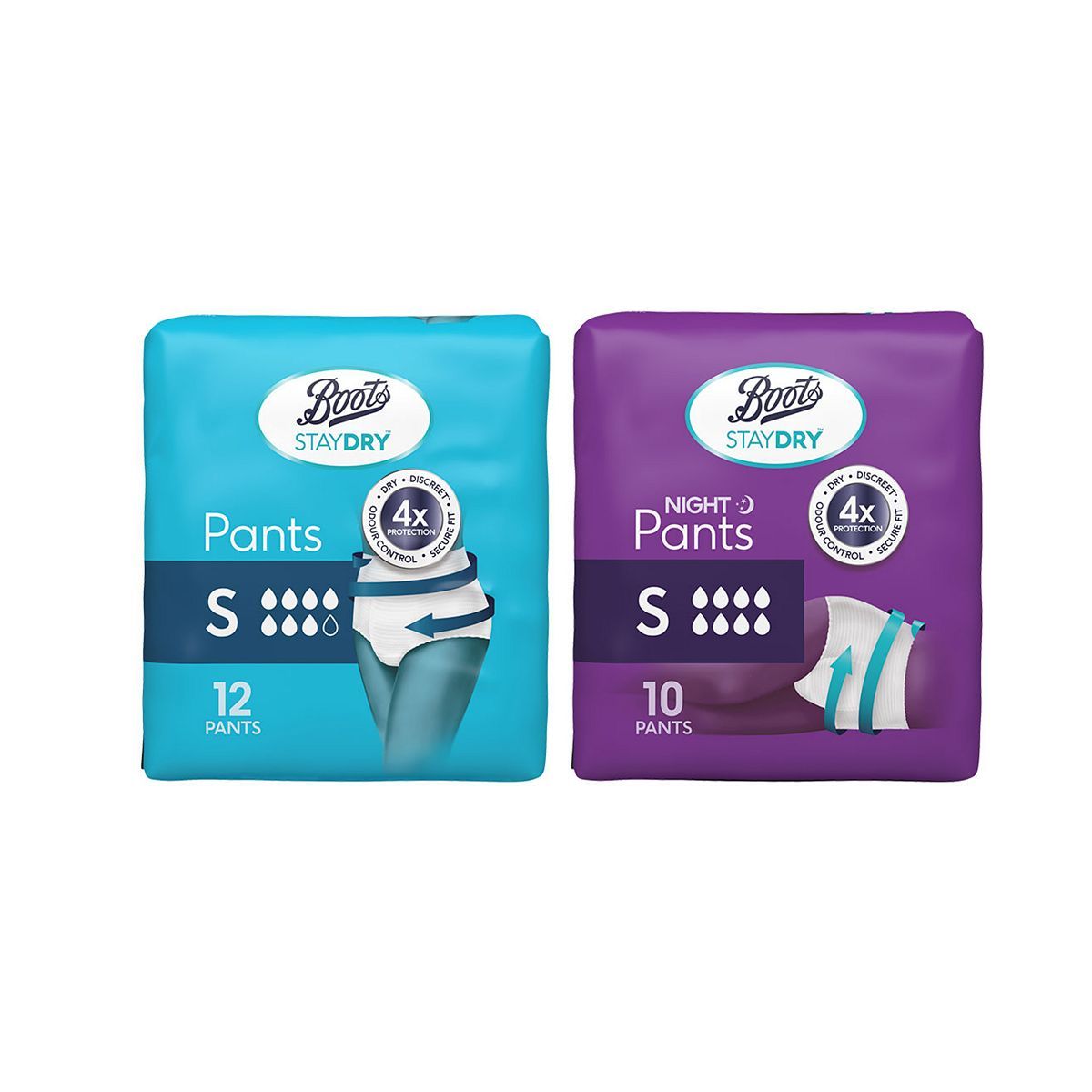 Boots Staydry Day & Night Pants Duo Pack - Small (22 pants) - McGrocer