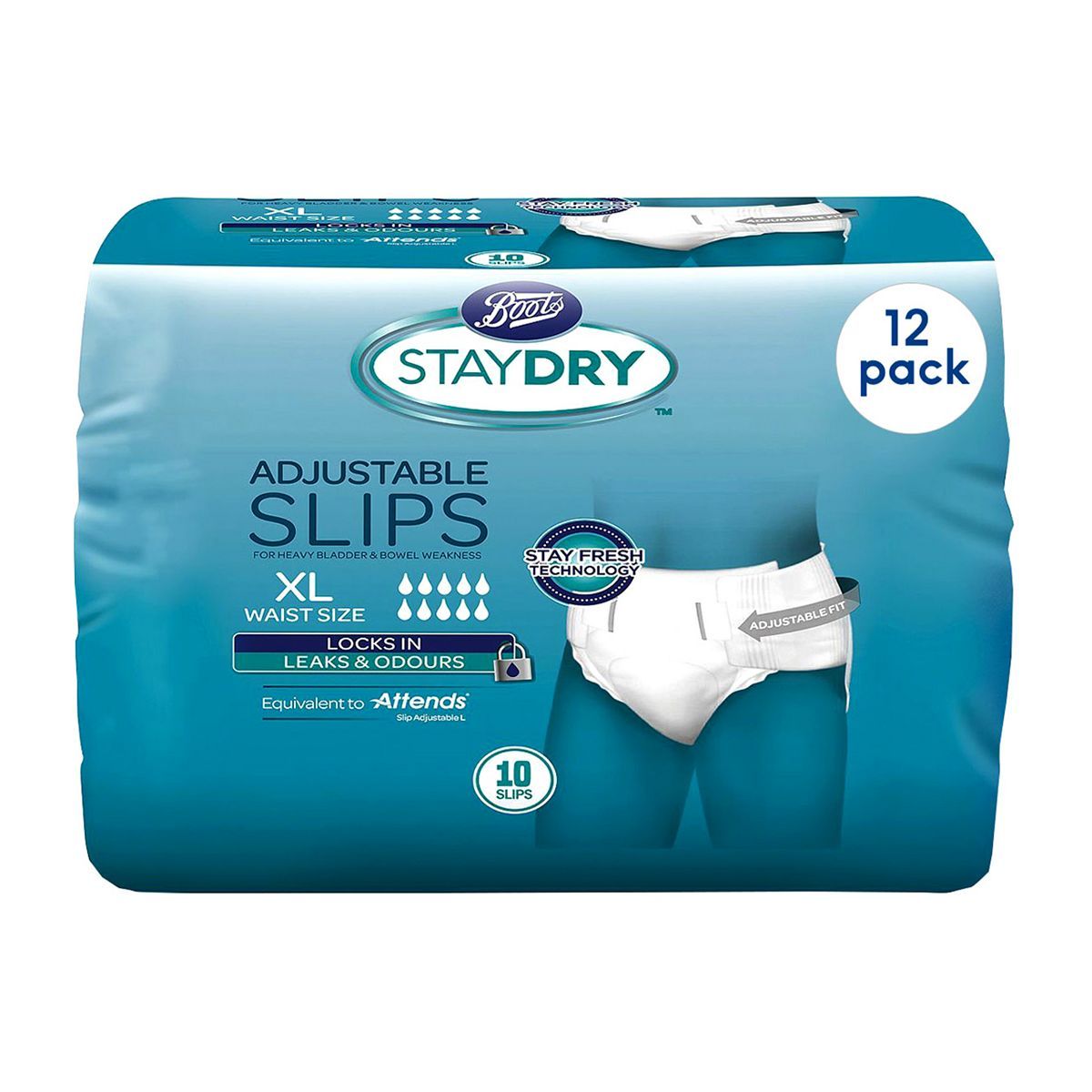Boots Staydry Slips XL - 120 Pairs (12 Pack Bundle) - McGrocer