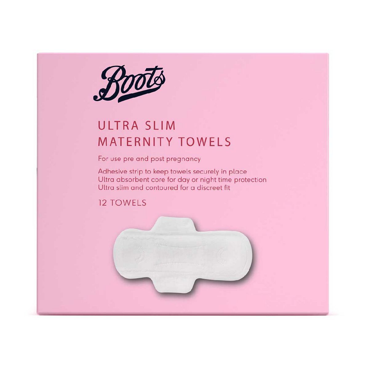 Boots Ultra Slim Maternity Towels 12s - McGrocer