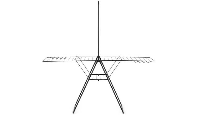 Brabantia 25m Hang On Clothes Airer with Rod - Black