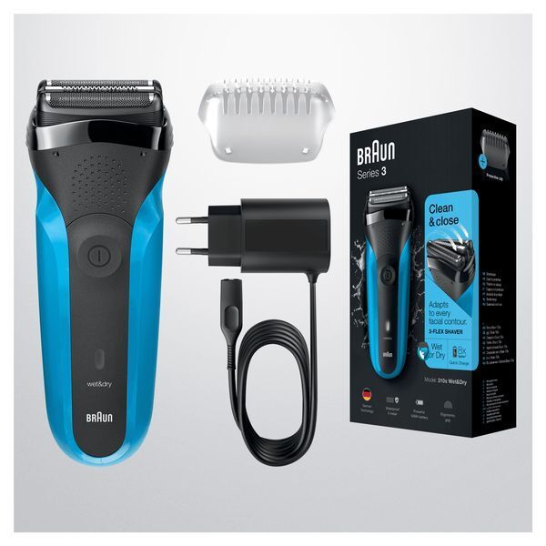Braun Series 3 310 Electric Shaver, Wet & Dry Razor for Men