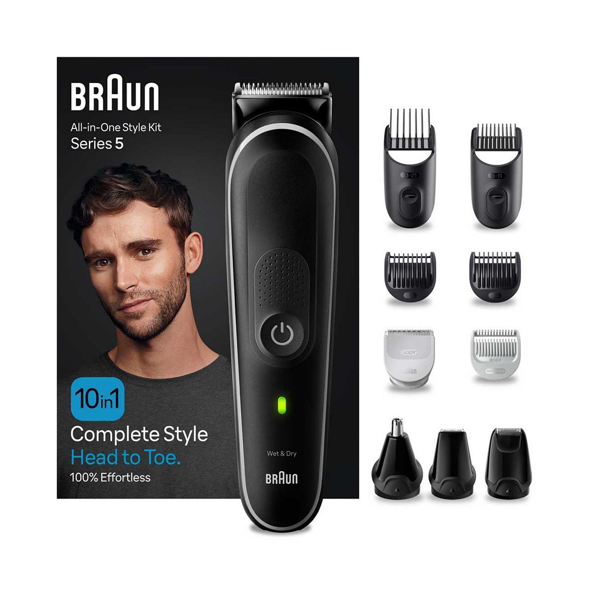Braun Series 5 10in1 Head to Toe Hair & Body Groomer - MGK5440 Grey