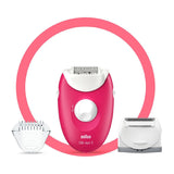 Braun Silk-épil 3, Epliator for Long Lasting Hair Removal - White/Pink 3-410