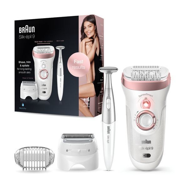Braun Silk-épil 9 9-890 Epilator for Women, White/Rose Gold