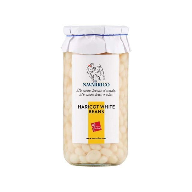 Brindisa Navarrico Round White Haricot Beans Alubias Blancas 600g