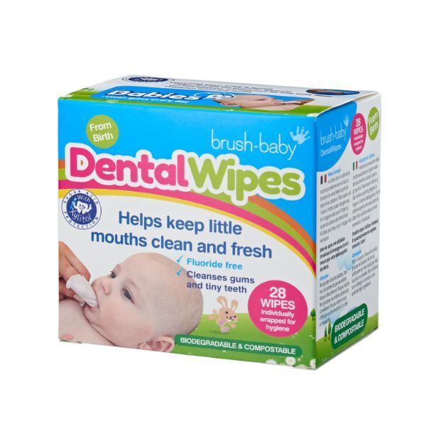 Brush Baby Baby Dental Wipes | Baby Gum Wipes - 28 Wipes