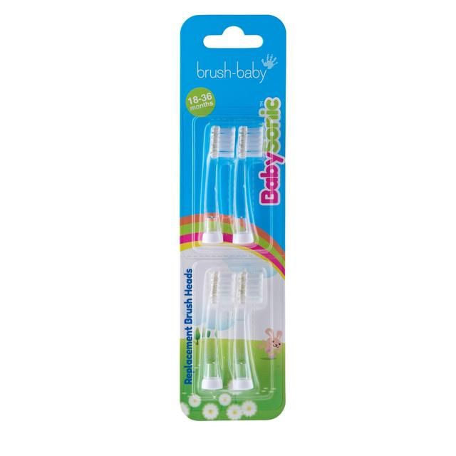 Brush-Baby BabySonic Replacement Toothbrush Heads 18-36 mths 4 per pack