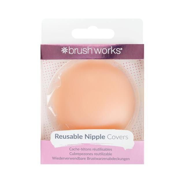 Brushworks Nude Satin Nipple Covers - 4 Pairs 4 per pack