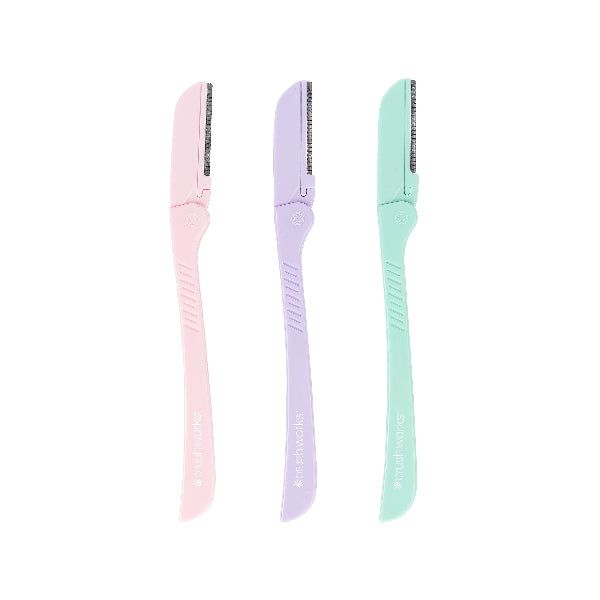 Brushworks Pastel Eyebrow Razors (Pack of 3)