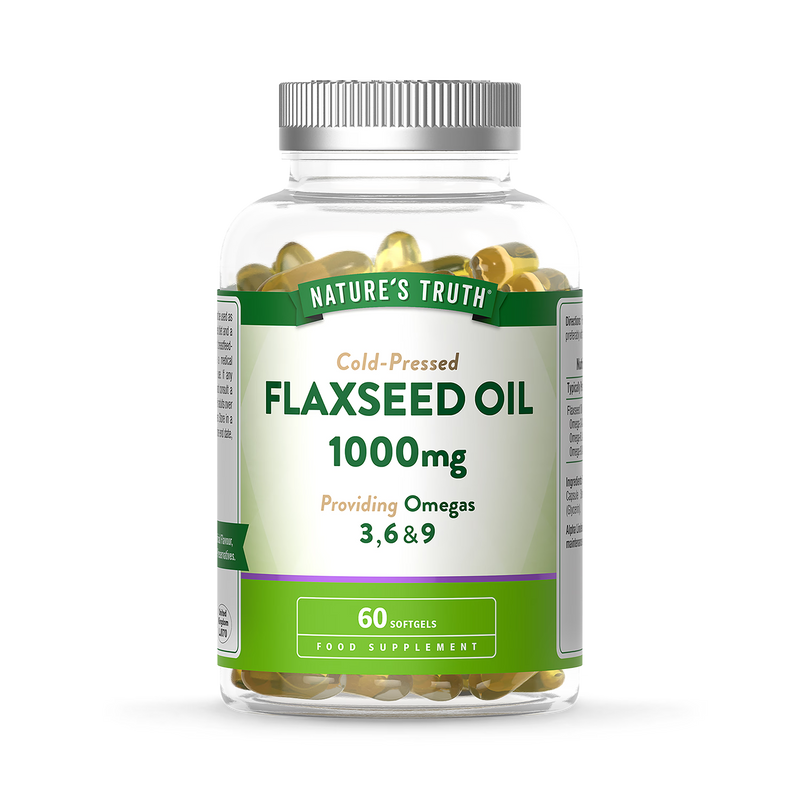 Nature's Truth Flaxseed Oil 1000mg 60 Softgels - British product