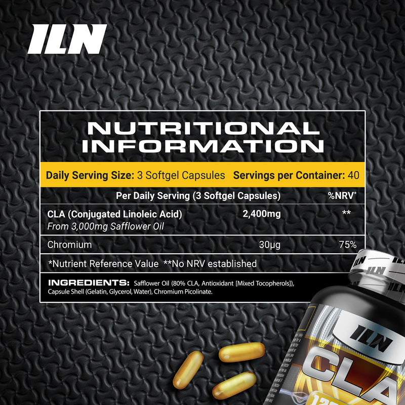 CLA softgels 3000mg 120 count supplement, imported from the UK
