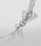 Graff white gold diamond bow necklace, UK version