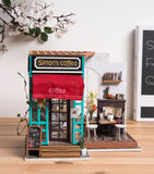 Robotime Simon's Coffee Shop miniature buildable kit (British brand)