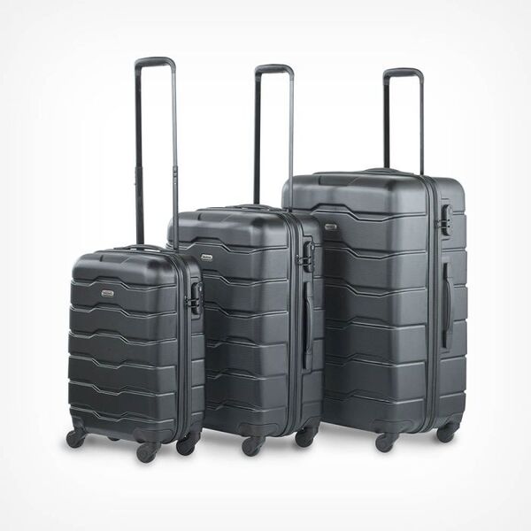 VonHaus teal ABS luggage set 3 pieces black finish (British brand)
