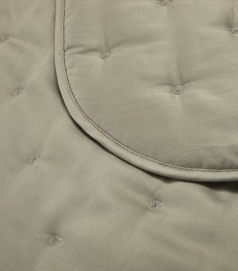 Yves Delorme Triomphe Kaki super king bedcover, imported from the UK