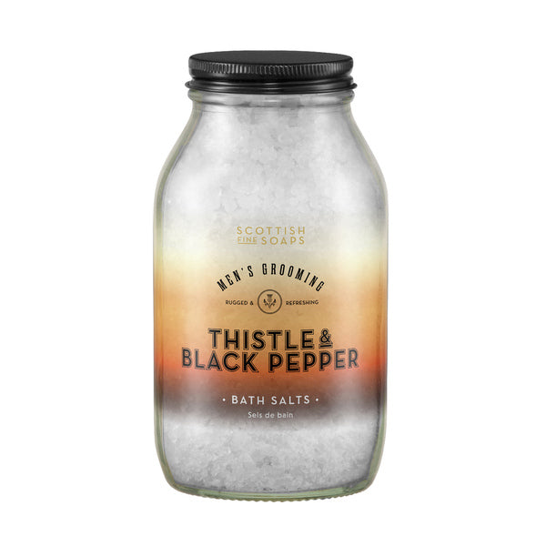 Scottish Fine Soaps Thistle Black Pepper Bath Salts 500g (British brand)