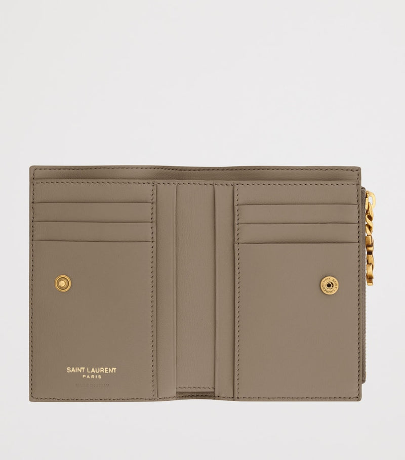 Saint Laurent matelassé bifold wallet (British brand)