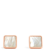 Harrods Babette Wasserman Rose Gold-Plated Key Stone Cufflinks- Buy online at McGrocer