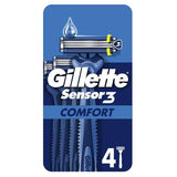 Paquete de 4 maquinillas de afeitar desechables Gillette Sensor 3 Comfort para hombre